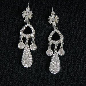Crystal Rhinestone Dangle Statement Earrings